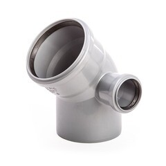 Отвод Lammin d110х50 мм 45° пластиковый с выходом d50 мм правый для внутренней канализации (Lm35041050451)