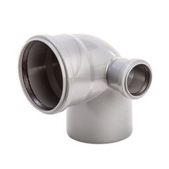 Изображение товара Отвод Lammin d110х50 мм 87,5° пластиковый с выходом d50 мм правый для внутренней канализации (Lm35041050903)