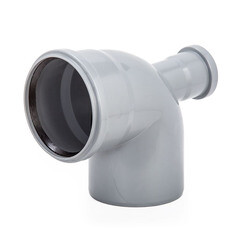 Изображение товара Отвод Lammin d110х50 мм 87,5° пластиковый с выходом d50 мм фронтальный для внутренней канализации (Lm35041050904)