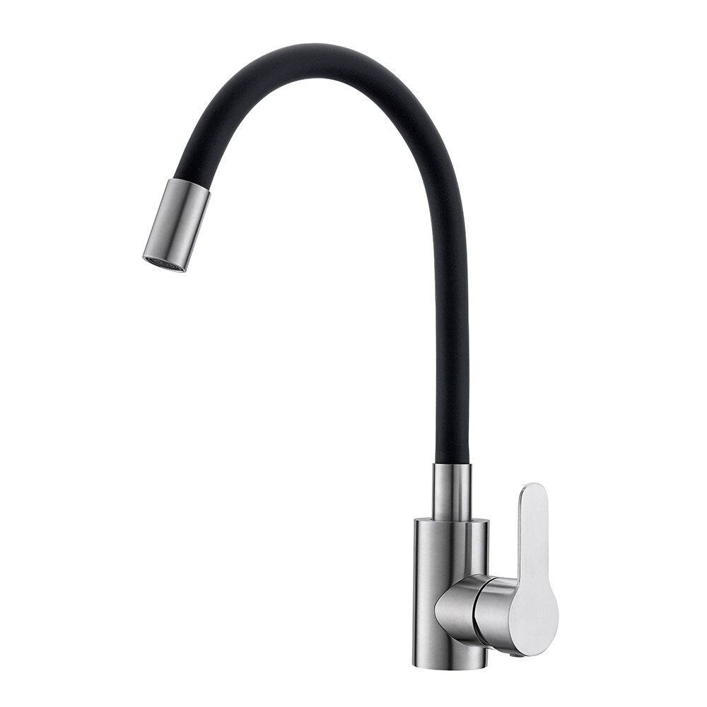 Изображение товара Смеситель для кухни Corsa Deco Vega Steel с гибким излив и однорычажным управлением