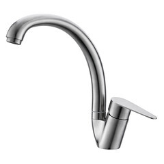 Смеситель для кухни Corsa Deco Swan нержавеющая сталь с высоким изливом однорычажный (966372) - фото 1