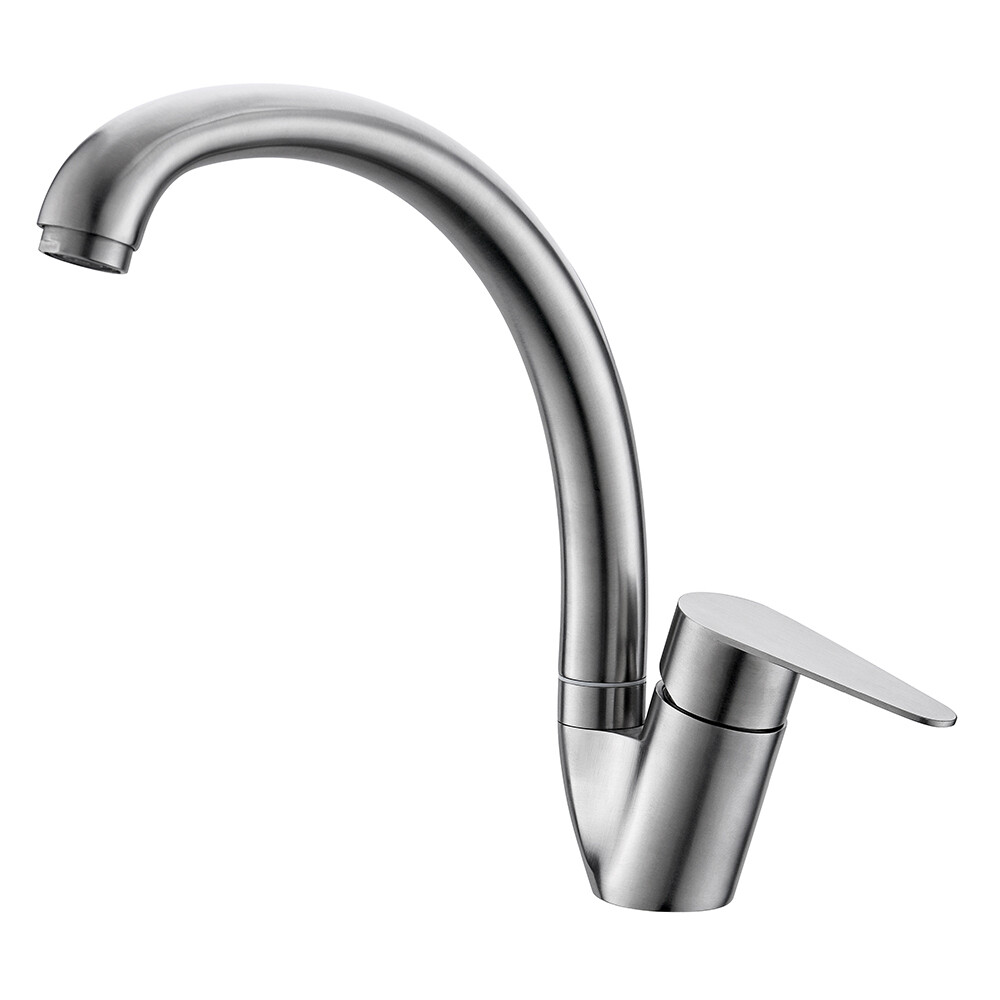 Изображение товара Смеситель для кухни Corsa Deco Swan из нержавеющей стали с высоким изливом