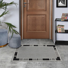 Ковер 1,2х1,7 м прямоугольный Side серый безворсовый - фото 2