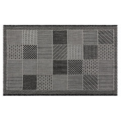 Ковер 0,8х1,5 м прямоугольный Side квадраты серый безворсовый - фото 1