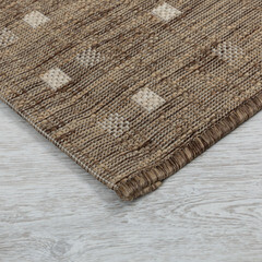 Ковер 0,8х1,5 м прямоугольный Side светло-коричневый безворсовый - фото 5