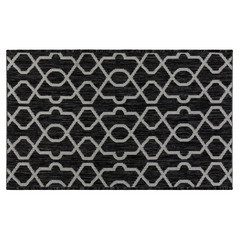 Ковер 0,8х1,5 м прямоугольный Side черно-серый безворсовый - фото 1