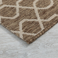 Ковер 1,2х1,7 м прямоугольный Side бежево-коричневый безворсовый - фото 5