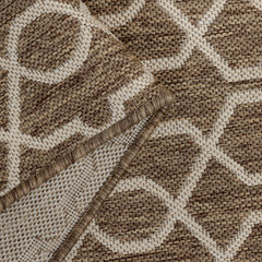 Ковер 1,2х1,7 м прямоугольный Side бежево-коричневый безворсовый - фото 3