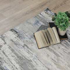 Ковер 1,6х2,3 м прямоугольный Aster бежево-голубой - фото 4