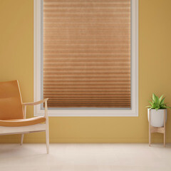 Штора плиссе 90х190 см Room Decor коричневая - фото 5