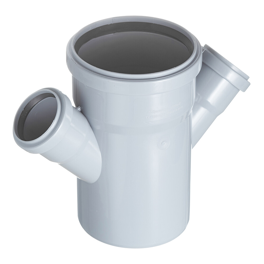 Крестовина Valfex d110х50х50 мм 45° пластиковая для внутренней канализации