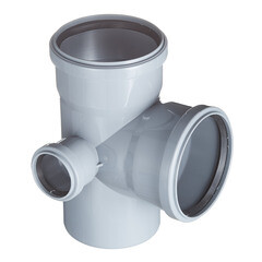 Крестовина Valfex d110х110х50 мм 87° пластиковая двухплоскостная левая для внутренней канализации (28111150) - фото 1