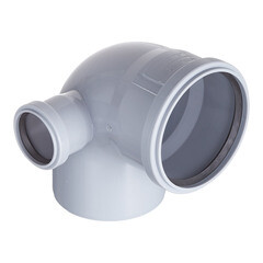 Отвод Valfex d110х50 мм 87° пластиковый с выходом d50 мм левый для внутренней канализации (23121150) - фото 1