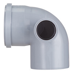 Отвод Valfex d110х50 мм 87° пластиковый с выходом d50 мм правый для внутренней канализации (23122150) - фото 3