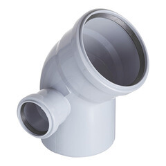 Отвод Valfex d110х50 мм 45° пластиковый с выходом d50 мм левый для внутренней канализации (23111150) - фото 1