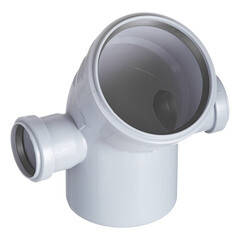 Отвод Valfex d110х50 мм 45° пластиковый с выходом d50 мм универсальный для внутренней канализации (23113150) - фото 1