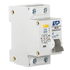 Автомат дифференциальный ETP АД-63 10А 1P+N тип A 30 мА 6 кА компактный (19052) - фото 3
