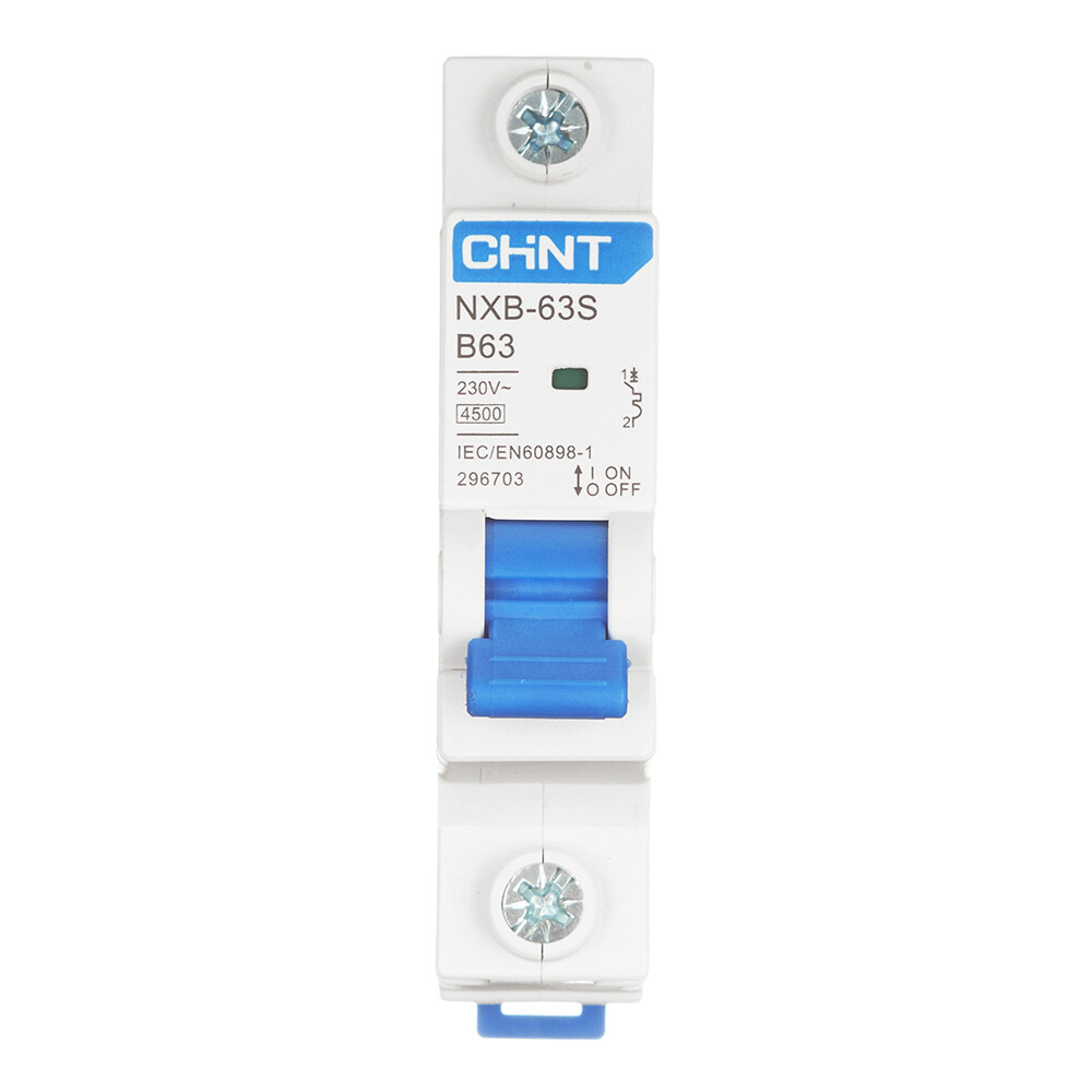 Изображение товара Автоматический выключатель модульный Chint NXB-63S 1P 63А IP20
