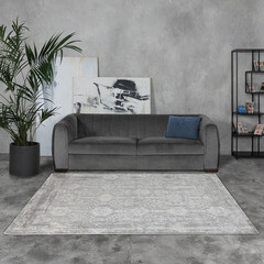 Ковер 0,8х1,5 м прямоугольный Lion светло-серый - фото 2