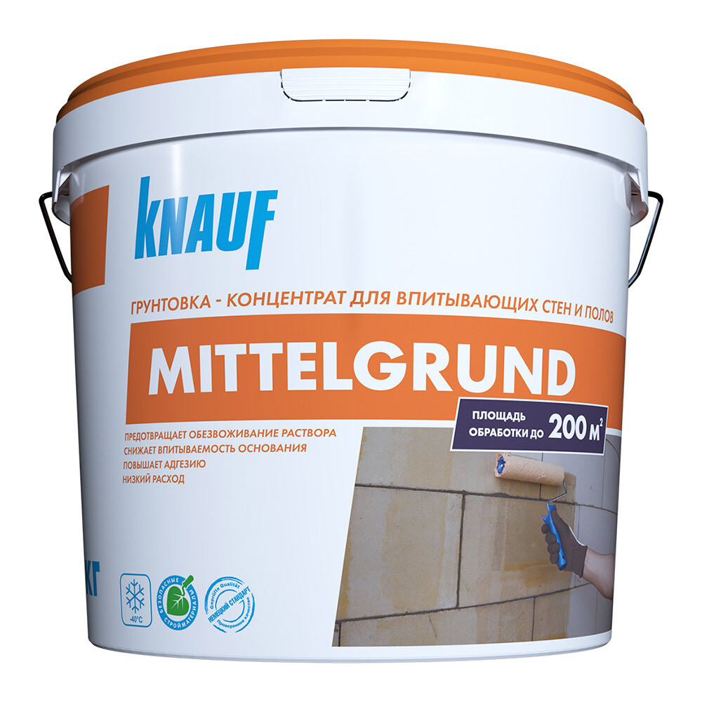 Изображение товара Грунт Knauf Миттельгрунд 10 кг концентрат для внутренних работ на основе полимерной дисперсии