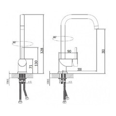 Смеситель для кухни Esko Kitchen сатин с высоким изливом однорычажный (K5) - фото 9