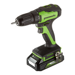 Дрель-шуруповерт аккумуляторная бесщеточная Greenworks GD24AGK2 24 В 2 Ач Li-Ion 1 АКБ и ЗУ (3704007UA) - фото 2