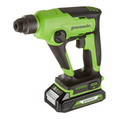 Перфоратор аккумуляторный Greenworks GD24SDS1K2 24 В 1,2 Дж 1х2Ач Li-Ion SDS-plus с АКБ и ЗУ (3803107UA) - фото 2