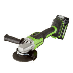 Изображение товара Шлифмашина угловая аккумуляторная Greenworks GD24AG 24 В 2Ач Li-Ion d125 мм 1 АКБ и ЗУ (3200207UA)