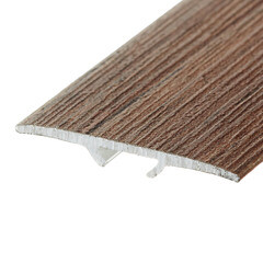 Порог алюминиевый одноуровневый стык 30х900 мм дуб мокко - фото 5