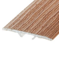 Порог алюминиевый одноуровневый стык 30х900 мм орех - фото 4