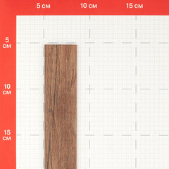 Порог алюминиевый одноуровневый стык 35х1800 мм дуб мокко самоклеящийся - фото 3