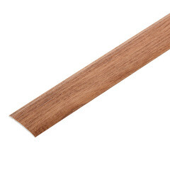 Порог алюминиевый одноуровневый стык 35х1800 мм орех самоклеящийся - фото 1