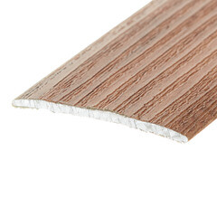 Порог алюминиевый одноуровневый стык 35х1800 мм орех самоклеящийся - фото 2