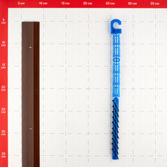 Порог алюминиевый одноуровневый стык 40х1800 мм дуб темный - фото 2