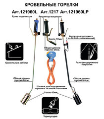 Горелка кровельная Kemper 95 см с насадкой 60 мм - фото 2