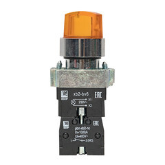 Переключатель EKF PROxima BD33 220 В 1NO+1NC IP40 3P с фиксацией с подсветкой желтый (xb2-bk33-y-230) - фото 4
