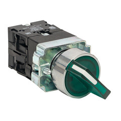 Изображение товара Переключатель EKF PROxima BD33 220 В 1NO+1NC IP40 3P с фиксацией с подсветкой зеленый (xb2-bk33-g-230)