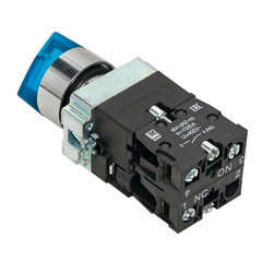 Переключатель EKF PROxima BD33 220 В 1NO+1NC IP40 3P с фиксацией с подсветкой синий (xb2-bk33-b-230) - фото 2