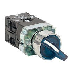 Переключатель EKF PROxima BD33 220 В 1NO+1NC IP40 3P с фиксацией с подсветкой синий (xb2-bk33-b-230) - фото 1