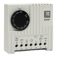 Термостат на DIN-рейку EKF PROxima 230 В 1NO+1NC IP20 5-10 А охлаждение/ обогрев (thermo-no-nc-din)