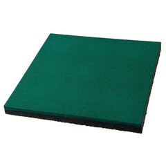 Плитка рельефная резиновая 500х500х40 мм темно-зеленая (4 шт.=1 кв.м)