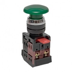 Изображение товара Кнопка грибок EKF PROxima AEA-22 230 В 1NO+1NC IP40 без фиксации без подсветки зеленая (pbn-aea-g)