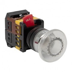 Кнопка грибок EKF PROxima AELA-22 230 В 1NO+1NC IP40 без фиксации с подсветкой белая (pbn-aela-1w-220) - фото 7