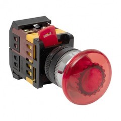Кнопка грибок EKF PROxima AELA-22 230 В 1NO+1NC IP40 без фиксации с подсветкой красная (pbn-aela-1r-220) - фото 8