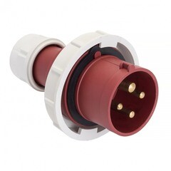 Изображение товара Вилка силовая прямая переносная EKF PROxima с заземлением 3Р+РЕ 32 А 380 В IP67 красная (ps-0242-32-380)