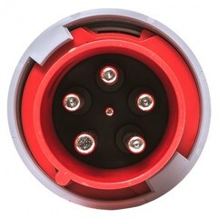 Вилка силовая прямая переносная EKF PROxima с заземлением 3Р+РЕ+N 63 А 380 В IP67 серая (ps-0352-63-380) - фото 6