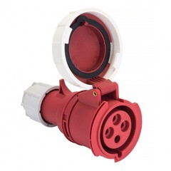 Розетка силовая переносная EKF PROxima с заземлением 3Р+РЕ 125 А 380 В IP67 (ps-2442-125-380) - фото 1