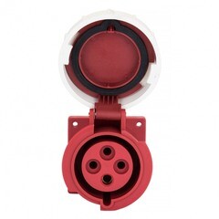 Розетка силовая настенная EKF PROxima с заземлением 3Р+РЕ 32 А 380 В IP67 (ps-3242-32-380) - фото 2