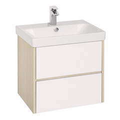 Тумба под раковину Aquaton Сканди 70 см подвесная белая/дуб верона (1A251801SDB20) - фото 1