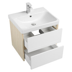 Тумба под раковину Aquaton Сканди 70 см подвесная белая/дуб верона (1A251801SDB20) - фото 7